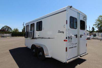 New 2027 Thuro-Bilt Liberty Extra Tall - Large Adjustable Stalls - 3 Horse Trailer - Swing out saddle rack
