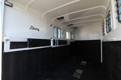 New 2027 Thuro-Bilt Liberty Extra Tall - Large Adjustable Stalls - 3 Horse Trailer - Swing out saddle rack