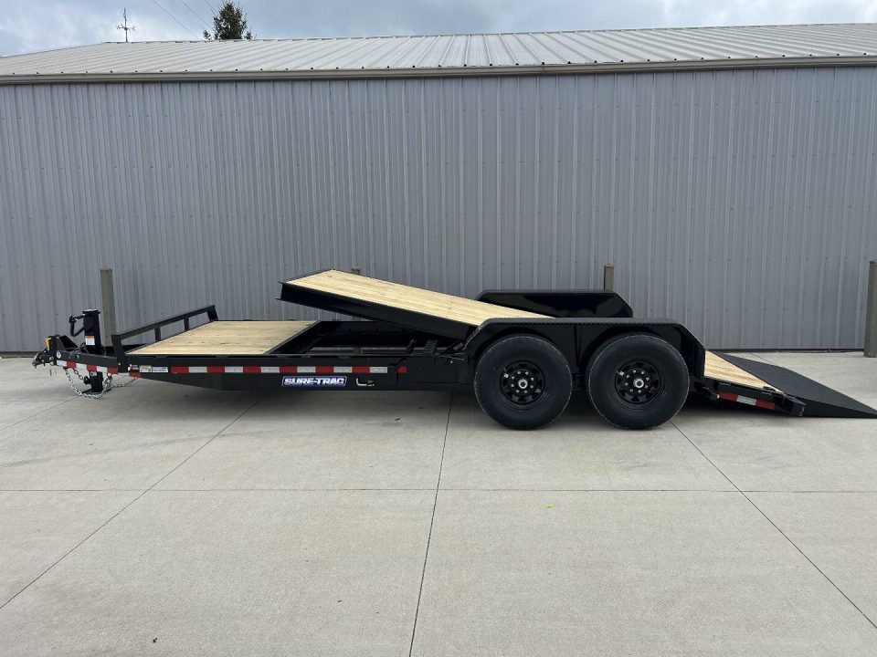 New 2026 Sure-Trac 7 X 16 + 4 Tilt Bed Equipment 14K Tilt Trailer