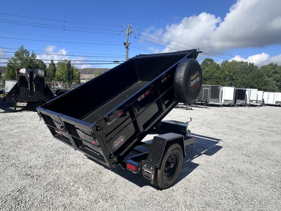 New 2026 Covered Wagon 5'x8' Dump, 2' Sides, 6K GVWR, Spare Tire