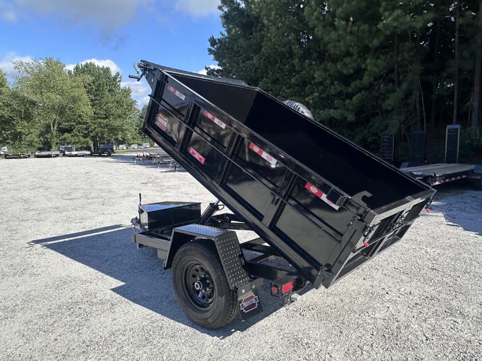 New 2026 Covered Wagon 5'x8' Dump, 2' Sides, 6K GVWR, Spare Tire