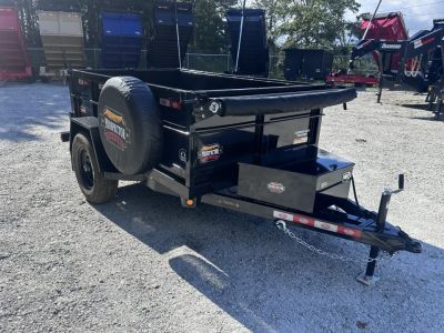 New 2026 Covered Wagon 5'x8' Dump, 2' Sides, 6K GVWR, Spare Tire