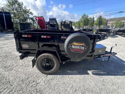 New 2026 Covered Wagon 5'x8' Dump, 2' Sides, 6K GVWR, Spare Tire