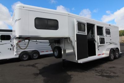 New 2027 Trails West Classic Extra Tall 3 Horse Trailer w/ Escape Door