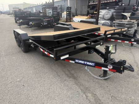 New 2026 Sure-Trac 7 x 18 Tilt Bed Equipment Trailer, 14K Equipment Trailer