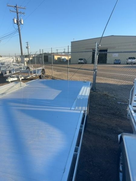 New 2027 Aluma 18' Wide Body Tandem Axle Electric Brake Drive-On Fender Ramp Front Rail Rub Rail Std 5K RTD 14" Aluminum Wheels Utility Trailer