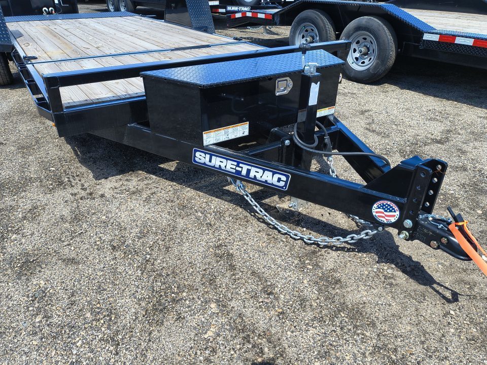 New 2025 Sure-Trac 78 IN x 12+4 Single Axle Tilt Bed Equipment Trailer, 7.8K Equipment Trailer