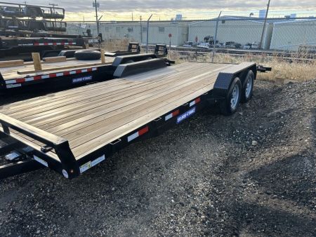 New 2026 Sure-Trac 7 x 20 (18+2) C-Channel Wood Deck Car Hauler 7K Car Hauler