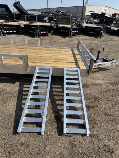 New 2026 H&H Trailers 82x24 Aluminum ATV Trailer, 7K.  Tandem ATV Trailer