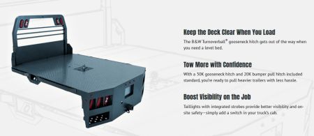 New 2026 Sure-Trac 97x112 Flatbed Truck Bed w/ Recessed Gooseneck Hitch