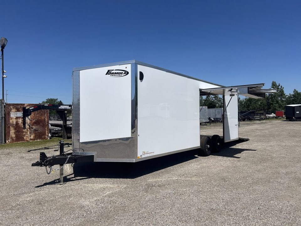 New 2026 Formula Trailers 24 FT CONQUEST ENCLOSED CAR HAULER WITH ESCAPE DOOR TORSION AXLES