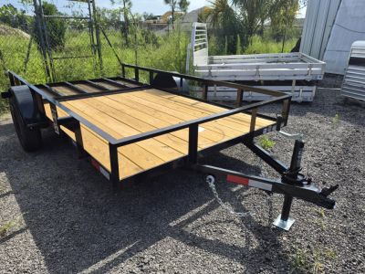 New 2026 6x12 Utility Trailer | 3,000 LB GVWR | Mesh Gate & Spare Tire Mount N156641