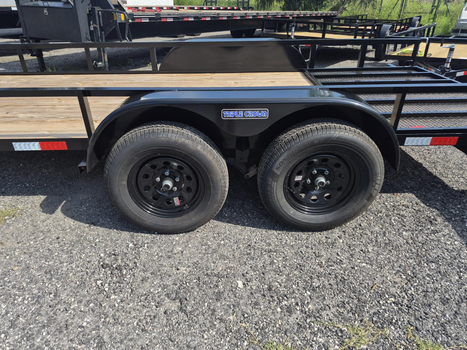 New 2026 Triple Crown Trailers 6x16 Tandem Axle Utility Trailer with Gate | 7K GVWR I with Brakes Utility Trailer