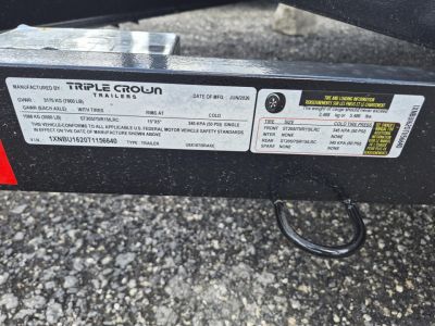 New 2026 Triple Crown Trailers 6x16 Tandem Axle Utility Trailer with Gate | 7K GVWR I with Brakes Utility Trailer