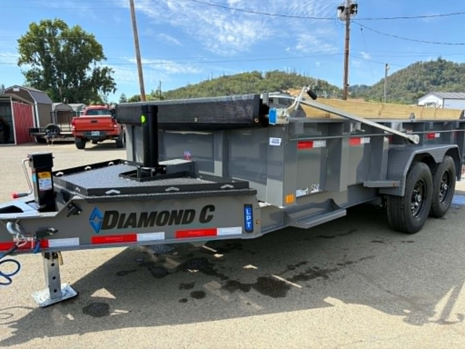 New SALE! DUMP TRAILER 2026 Diamond C LPT207 82X14 LOW PROFILE 15500 GVWR LITHIUM UPGRADE CEMENT GRAY
