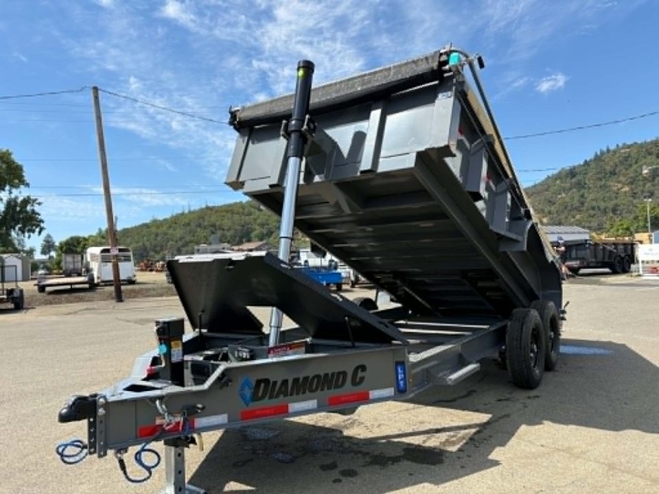 New SALE! DUMP TRAILER 2026 Diamond C LPT207 82X14 LOW PROFILE 15500 GVWR LITHIUM UPGRADE CEMENT GRAY