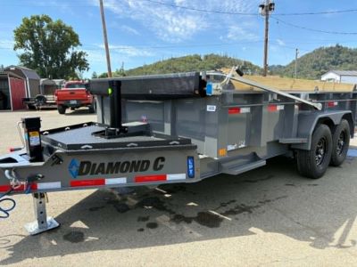 New SALE! DUMP TRAILER 2026 Diamond C LPT207 82X14 LOW PROFILE 15500 GVWR LITHIUM UPGRADE CEMENT GRAY