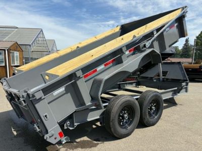 New SALE! DUMP TRAILER 2026 Diamond C LPT207 82X14 LOW PROFILE 15500 GVWR LITHIUM UPGRADE CEMENT GRAY