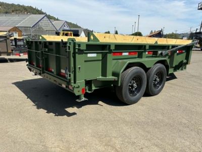 New SALE! DUMP TRAILER 2026 Diamond C LPT207 82X14 LOW PROFILE 15500 GVWR LITHIUM UPGRADE MILITARY GREEN