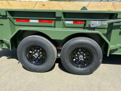 New SALE! DUMP TRAILER 2026 Diamond C LPT207 82X14 LOW PROFILE 15500 GVWR LITHIUM UPGRADE MILITARY GREEN