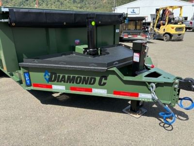 New SALE! DUMP TRAILER 2026 Diamond C LPT207 82X14 LOW PROFILE 15500 GVWR LITHIUM UPGRADE MILITARY GREEN