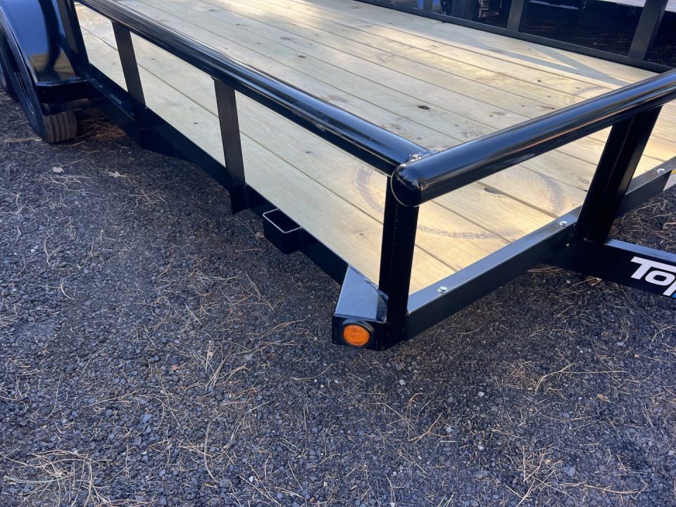 New 2026 Top Hat Trailers 83X16 Pipe Rail Ramp Gate Utility Trailer