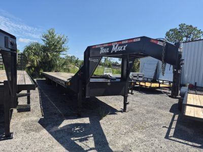 Consignment 2025 Trail Maxx 40 Ft. Gooseneck Equipment Trailer – 12,000 LB Capacity Heavy-Duty Hauler