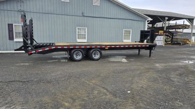 New Quality Trailers Pro-H Flatbed Trailer 25,000 GVWR / 25' / Pop-Up Dove Tail