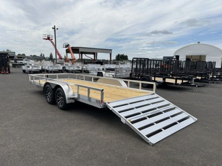 New 2026 H&H 7X18 Aluminum Tube Top Utility Trailer 7K GVWR