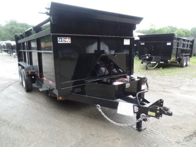 New 2026 Quality Steel and Aluminum 7X16 Dump with 4' Sides, 16,000 lb. GVWR Dump Trailer