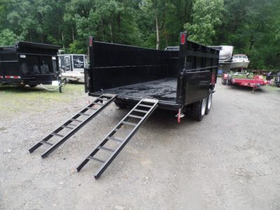 New 2026 Quality Steel and Aluminum 7X16 Dump with 4' Sides, 16,000 lb. GVWR Dump Trailer