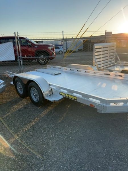 New 2027 Aluma 7814 Slotted Tandem Axle Electric Brakes Ramps Std 2K RTD Utility Trailer