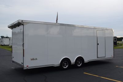 New INTECH 8.5x24 LITE SERIES ALL ALUMINUM CAR HAULER W/ Full Escape Door