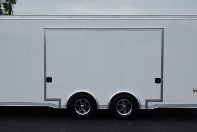 New INTECH 8.5x24 LITE SERIES ALL ALUMINUM CAR HAULER W/ Full Escape Door