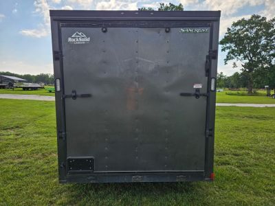 Used 2024 Rock Solid 7X14 TANDEM 7K CARGO W/BLACKOUT TRIM 7' HEIGHT & RAMP DOOR