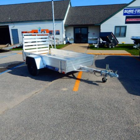 New 2027 Aluma 548 ALUMINUM DECK SINGLE AXLE STRAIGHT TAILGATE 13  STEEL WHEELS Utility Trailer