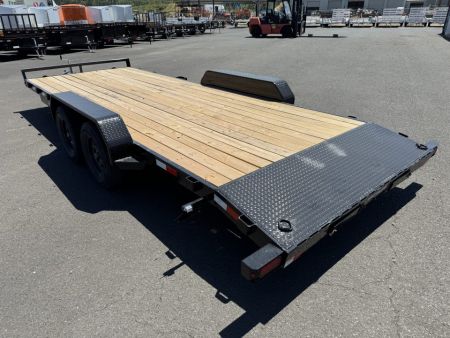 New 2026 Sure-Trac 7x20 Treated Wood Deck Beavertail Car Hauler 7K GVWR