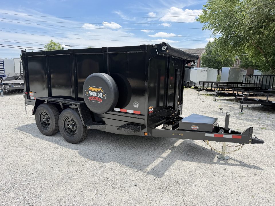 New 2026 Covered Wagon 6x12 Dump, 4' Sides, 6K Axles, Spare