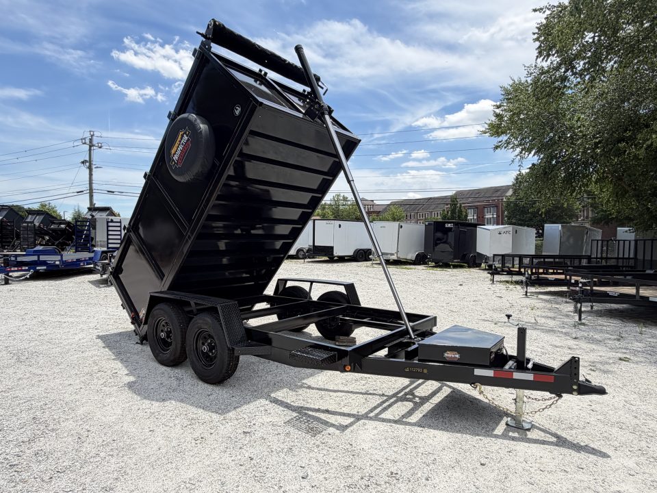 New 2026 Covered Wagon 6x12 Dump, 4' Sides, 6K Axles, Spare