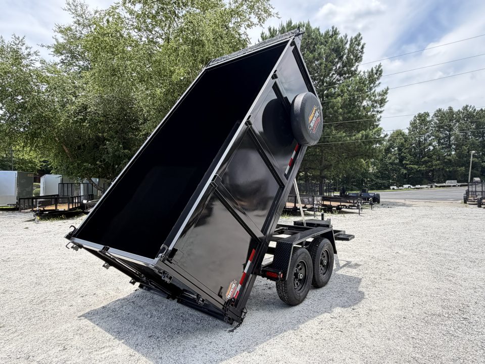 New 2026 Covered Wagon 6x12 Dump, 4' Sides, 6K Axles, Spare
