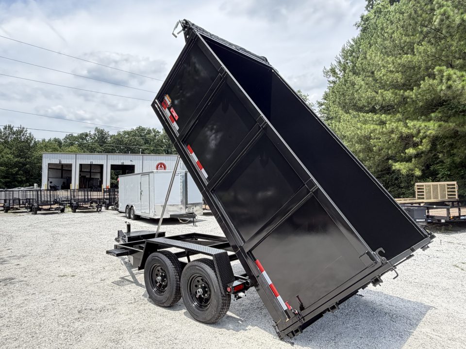 New 2026 Covered Wagon 6x12 Dump, 4' Sides, 6K Axles, Spare