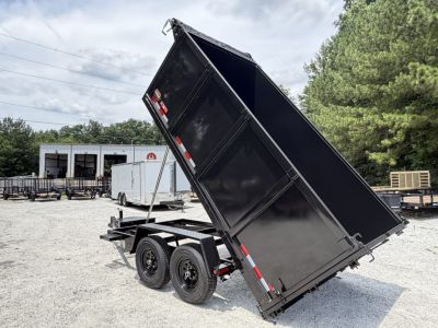 New 2026 Covered Wagon 6x12 Dump, 4' Sides, 6K Axles, Spare