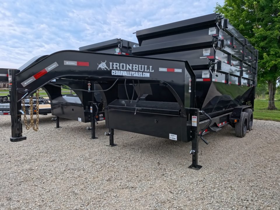 New 2026 Iron Bull 83 x 16 DBG Roll-Off Gooseneck Dump Trailer, 16K GVWR, Compatible with up to 3 Roll- Off Bins