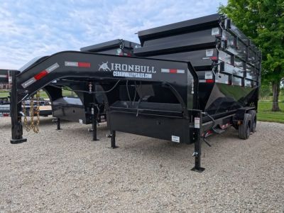 New 2026 Iron Bull 83 x 16 DBG Roll-Off Gooseneck Dump Trailer, 16K GVWR, Compatible with up to 3 Roll- Off Bins