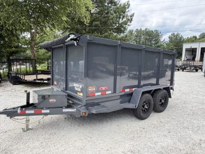 New 2026 Covered Wagon 6x12 Dump, 4' Sides, Spare Tire