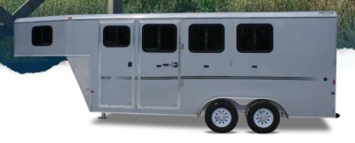 New 2026 Frontier Trailers 4 Horse Gooseneck Aluminum Horse Trailer Horse Trailer