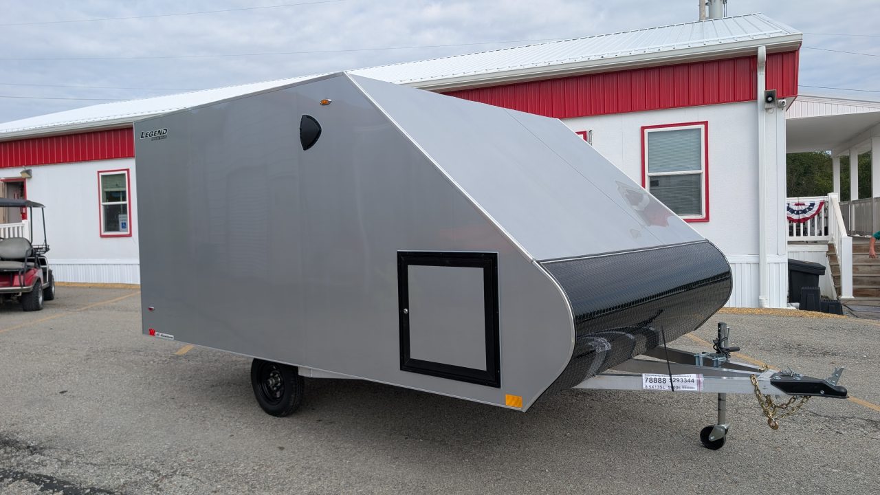 New 2027 Legend 8.5 x 13 Sport Light ALUMINUM Snowmobile/Cargo Trailer