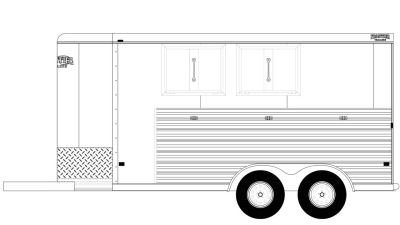 New 2026 Frontier Trailers Strider 24 T Bumper Pull Slant Load 2 Horse Aluminum Series Horse Trailer