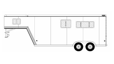 New 2026 Frontier Trailers Ambassador 67  Manger GN Straight Load 2 Horse Series Horse Trailer
