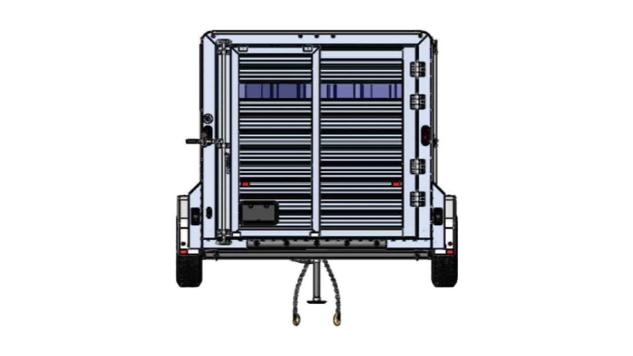 New 2026 Frontier Trailers 14' 7" Livestock Trailer with Electric Brakes, One Piece Aluminum Roof & Tandem Axles Horse Trailer
